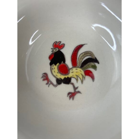 Vintage MCM Metlox Poppytrail Red Rooster Salad Plates Retro California‎ 6 inch - Picture 2 of 8